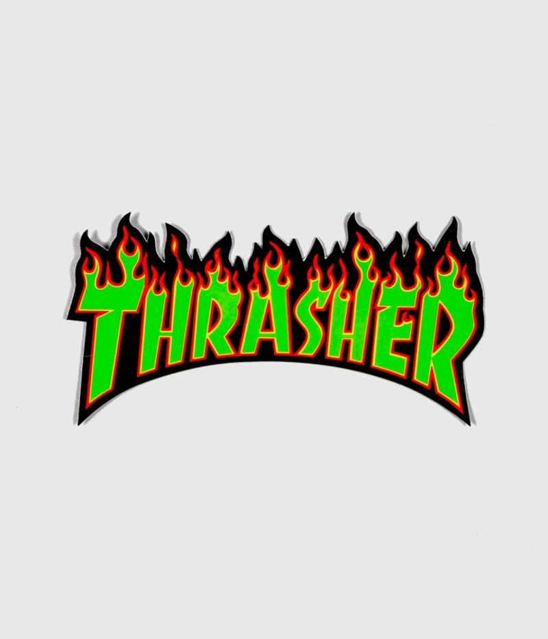 FLAME - STICKER - BLACK – Thrasher Magazine
