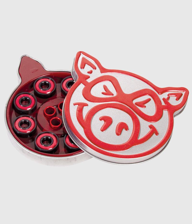 Pig Red Skateboard Bearings Abec 5