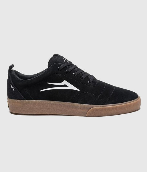 Lakai Bristol Skate Shoes Black/Gum Suede