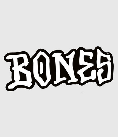 Bones Wheels Sticker 'BONES' 3" Black/ White