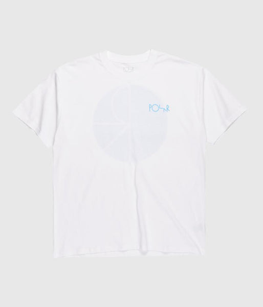 Polar Skate Co Fill Logo T-Shirt White/Pool Blue