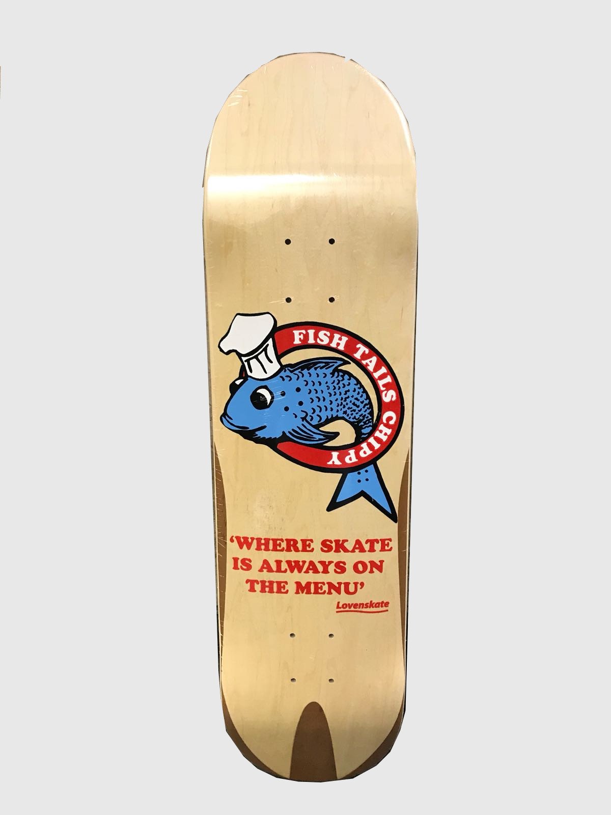 Lovenskate Fish Tails Chippy Skateboard Deck 8"