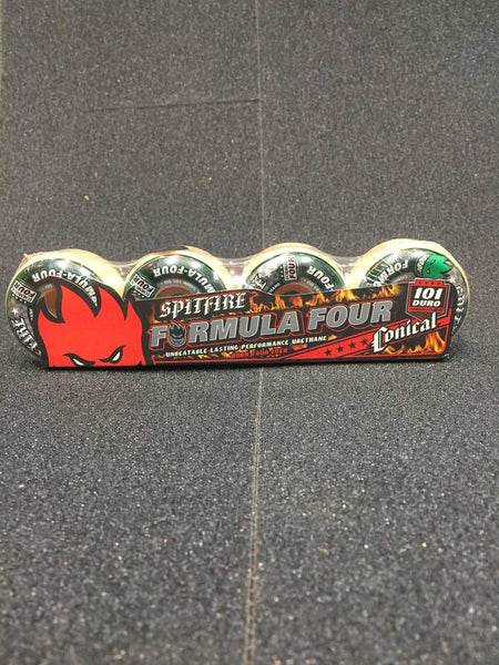 Spitfire Formula Four Conical 101DU 53mm Skateboard Wheels - Green