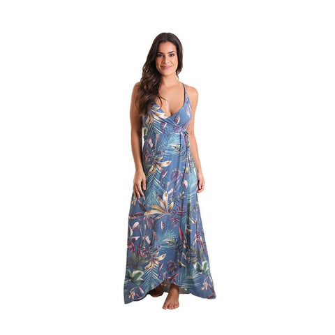 Long Wrap Dress Botanic Garden