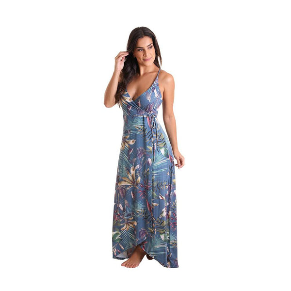Long Wrap Dress Botanic Garden