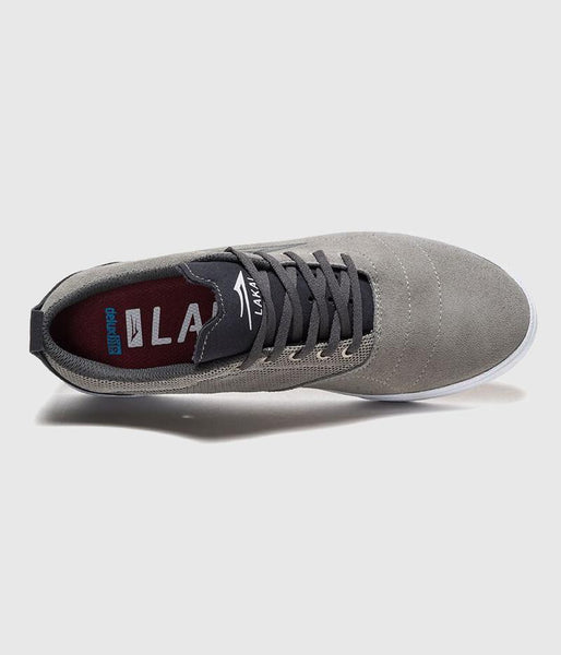 Lakai Bristol Skate Shoes Grey Suede
