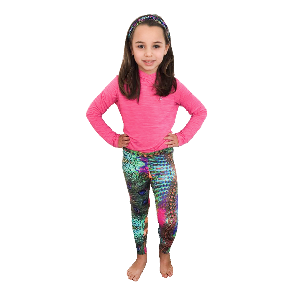 Mini Me Legging Rainbow Feathers