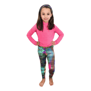 Mini Me Legging Rainbow Feathers