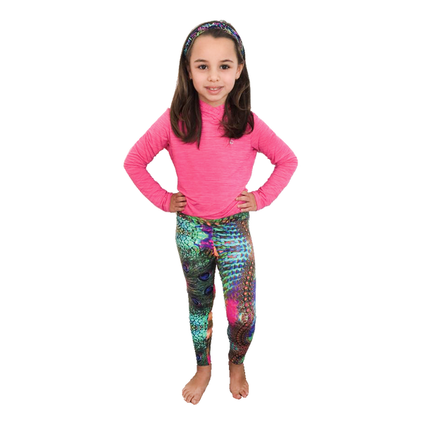 Mini Me Legging Rainbow Feathers