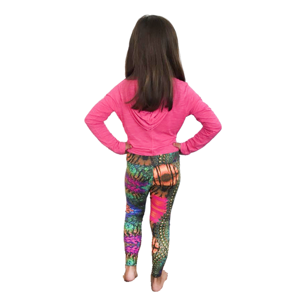 Mini Me Legging Rainbow Feathers