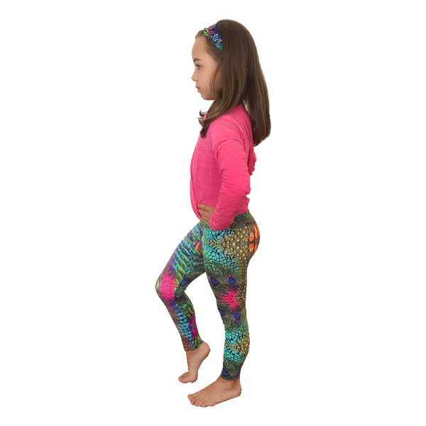 Mini Me Legging Rainbow Feathers