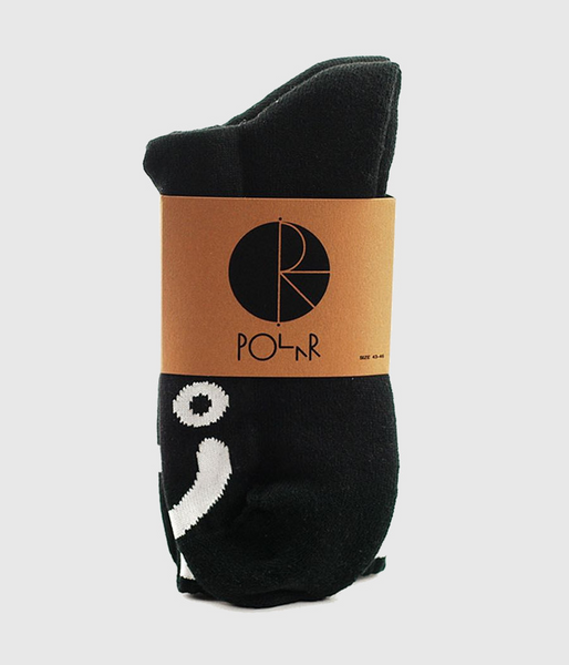 Polar Skate Co Happy Sad Classic Sock Black