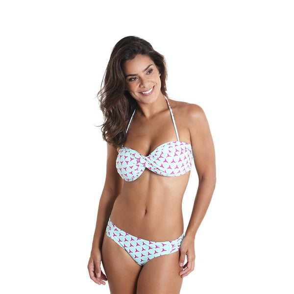 Ruffle Side Bottom Acqua Star