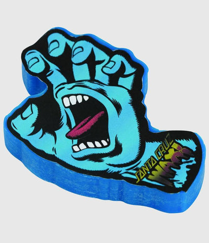 Santa Cruz Screaming Hand Skateboard Wax Blue