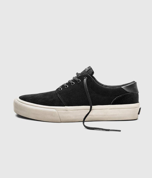 Straye Footwear Fairfax Skate Shoes Black/Bone Suede