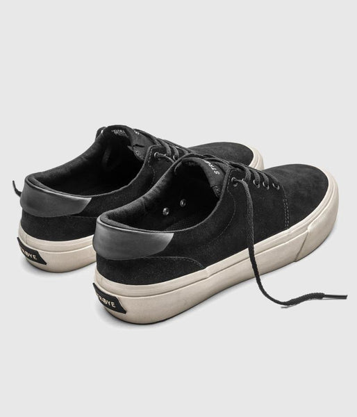 Straye Footwear Fairfax Skate Shoes Black/Bone Suede