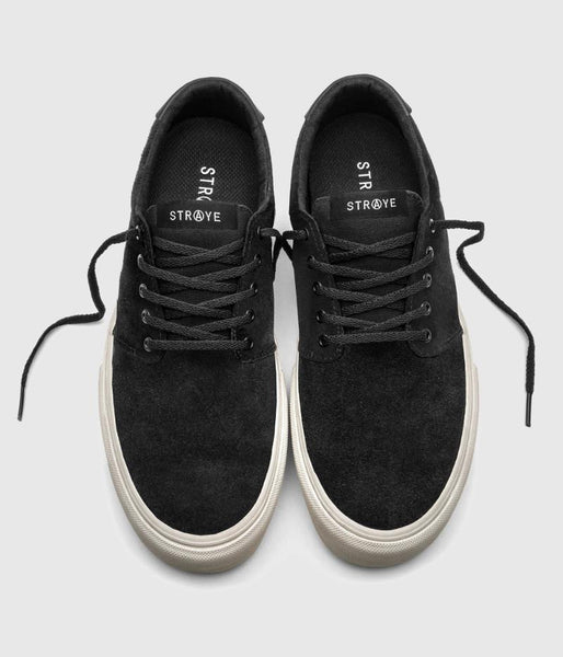 Straye Footwear Fairfax Skate Shoes Black/Bone Suede