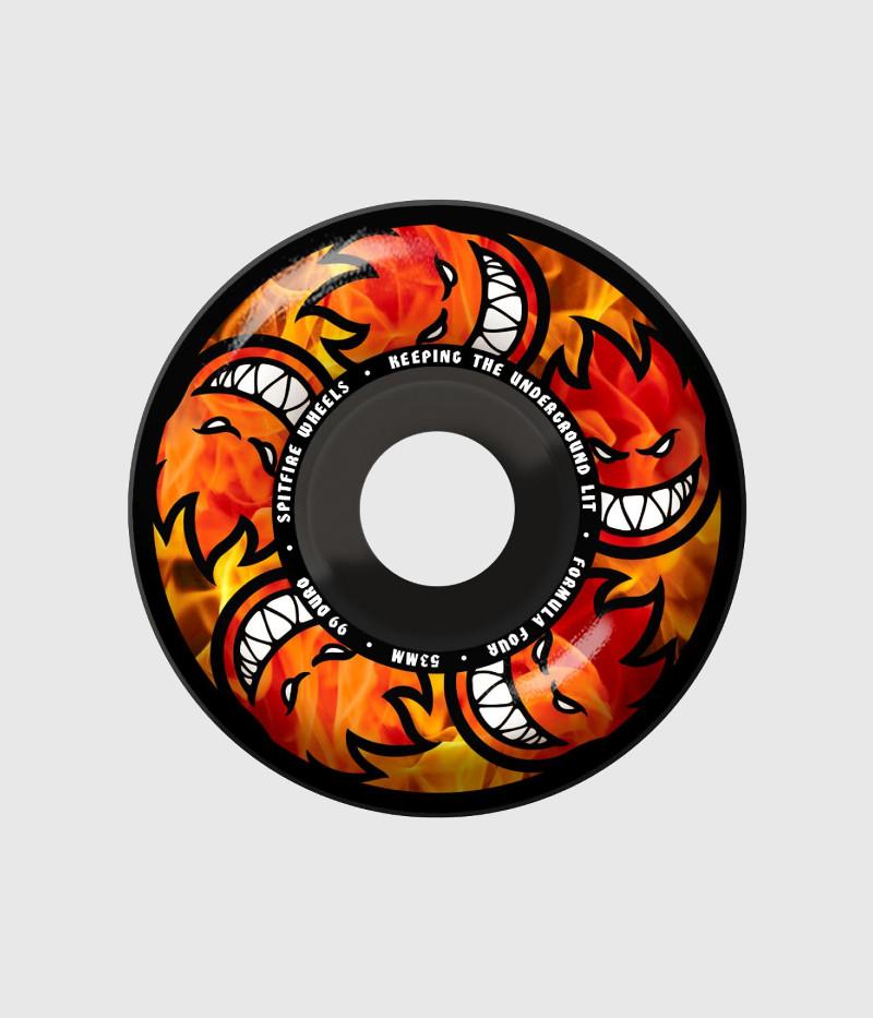 Spitfire Formula Four Classic 99DU Hellfire Multi Swirl Skateboard Wheel 53mm