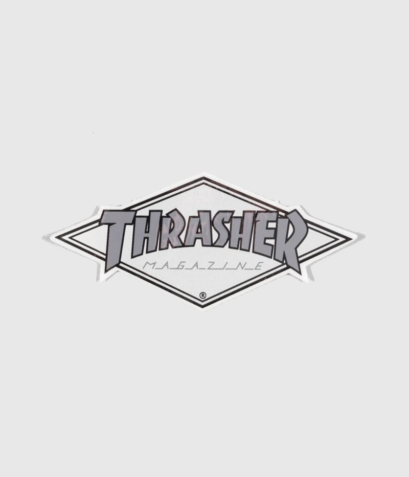 Thrasher Skateboard Magazine Diamond Logo Silver/Grey