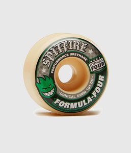 Spitfire Formula Four Conical 101DU 52mm Skateboard Wheels - Green