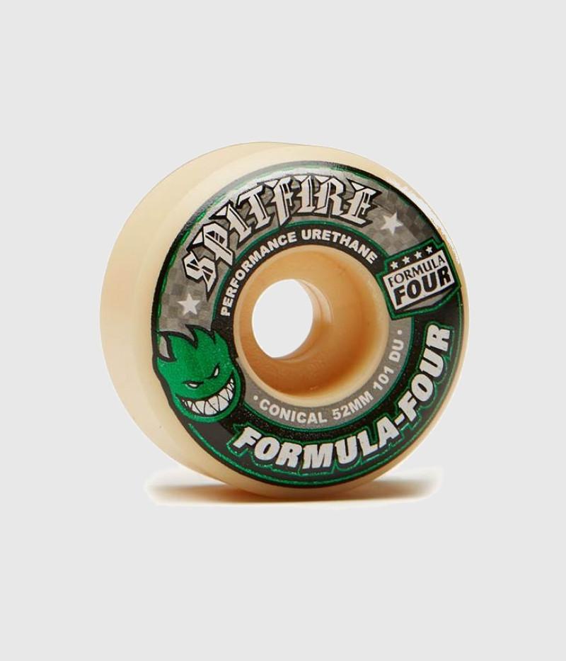 Spitfire Formula Four Conical 101DU 53mm Skateboard Wheels - Green