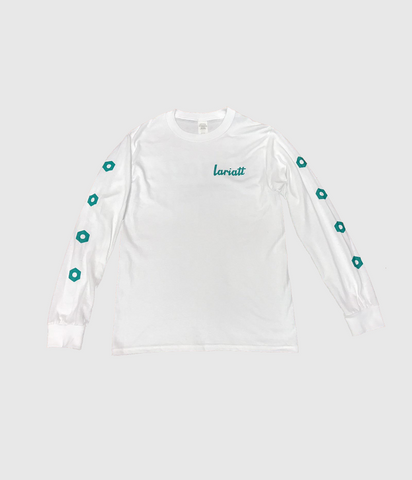 Lariatt 'Bolts' Long Sleeve T-Shirt White