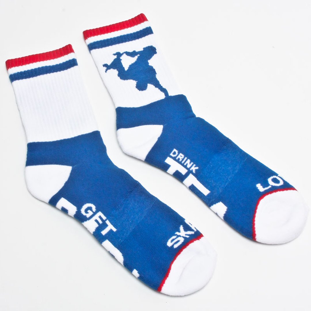 Lovenskate x Apart Together Socks White Blue