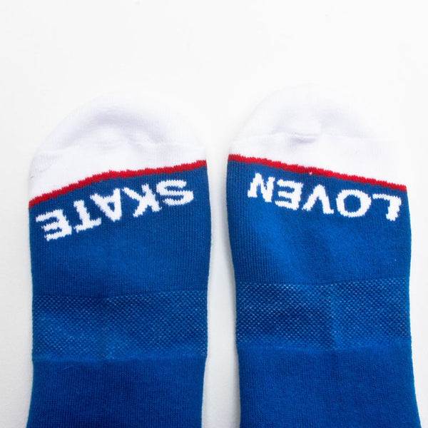 Lovenskate x Apart Together Socks White Blue