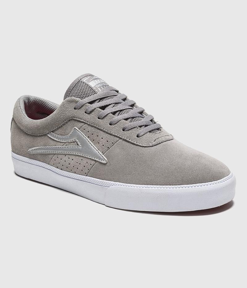 Lakai Sheffield Skate Shoes Grey Suede