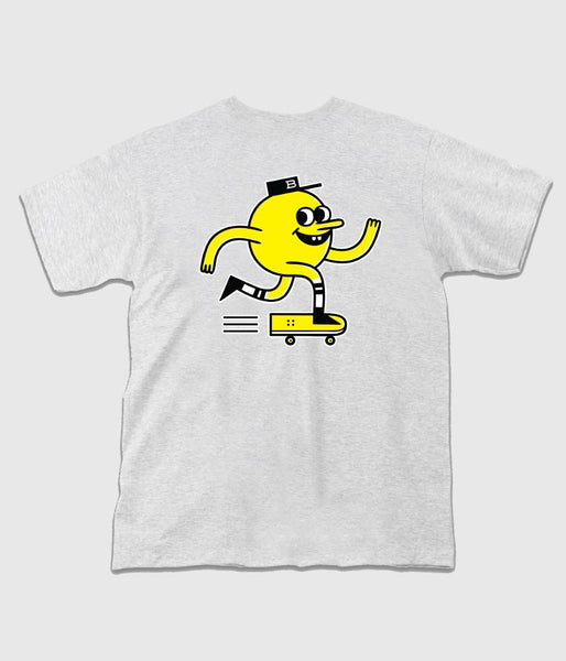 Blast Skates Mascot Logo T-Shirt Ash Grey