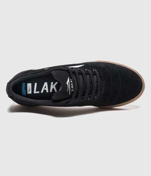 Lakai Bristol Skate Shoes Black/Gum Suede