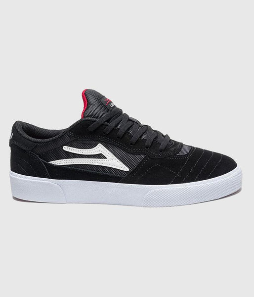 Lakai Cambridge Skate Shoes Black/White Suede